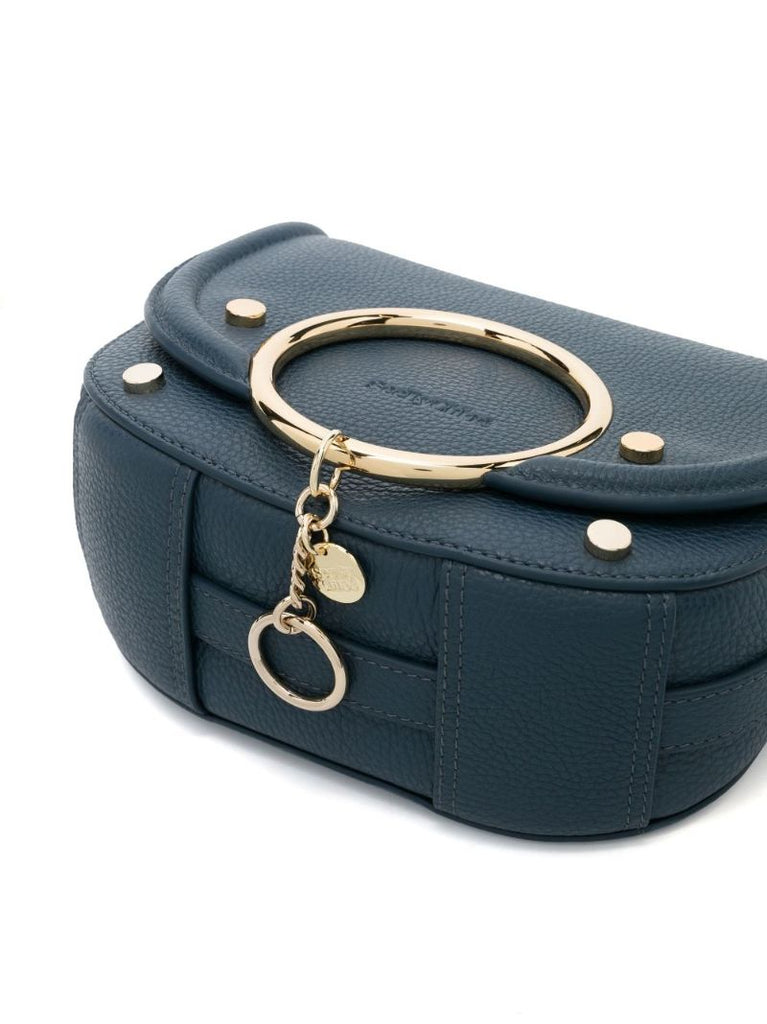 Blue Mara Leather Cross Body Bag