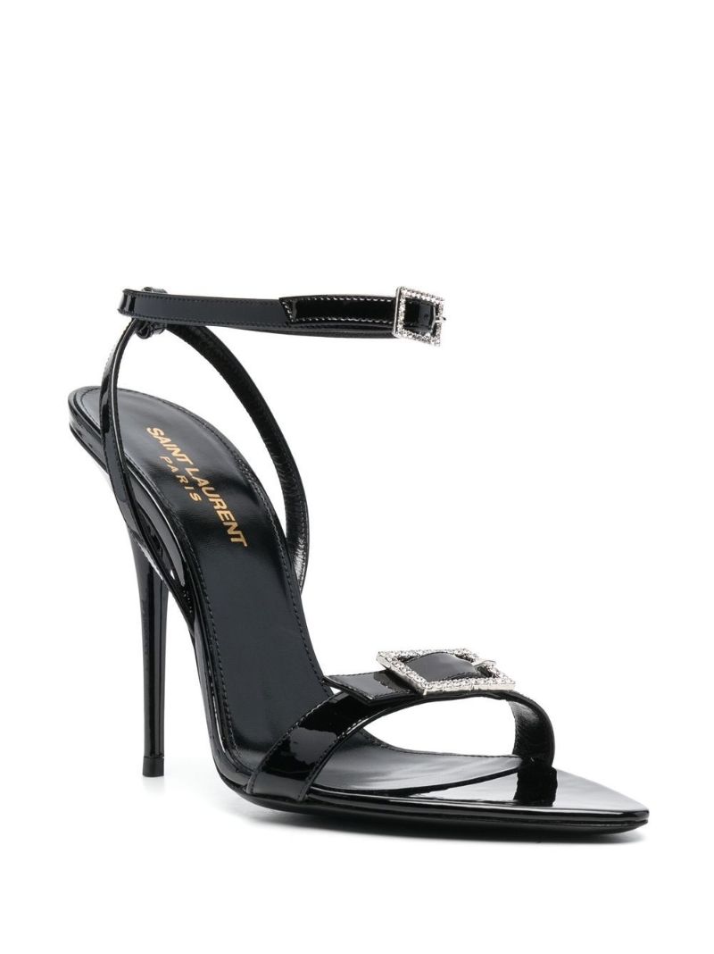 Black Claude 110 Leather Sandals