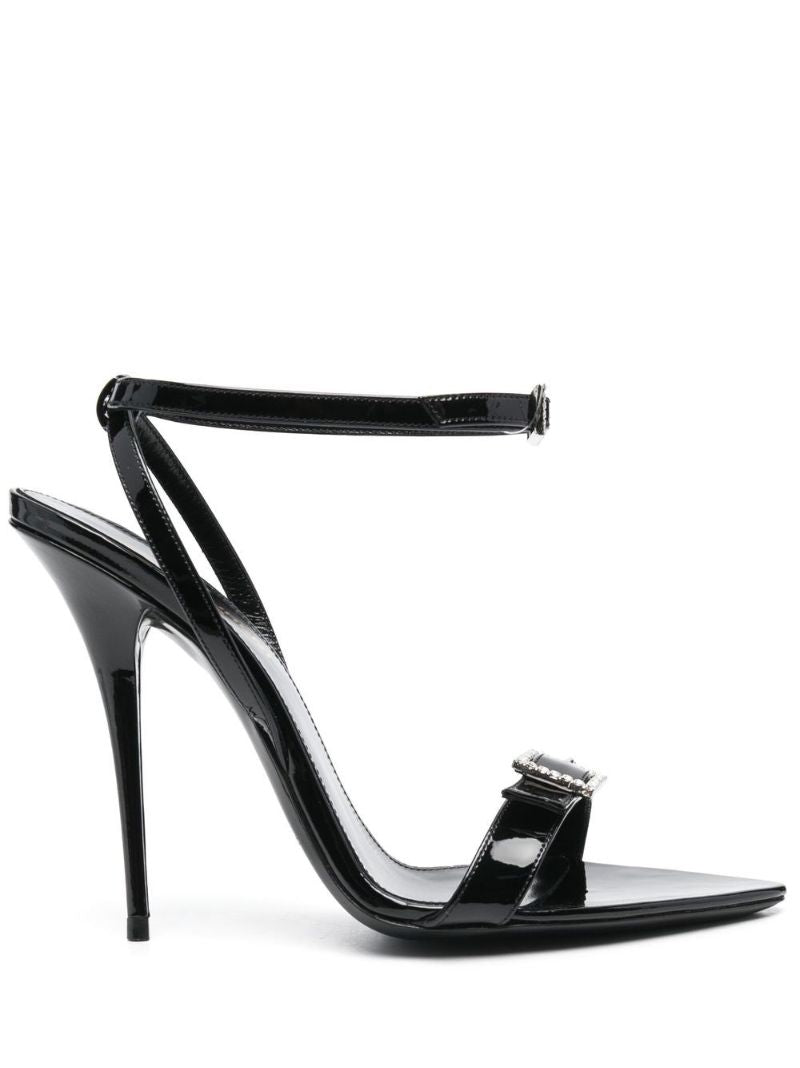 Black Claude 110 Leather Sandals