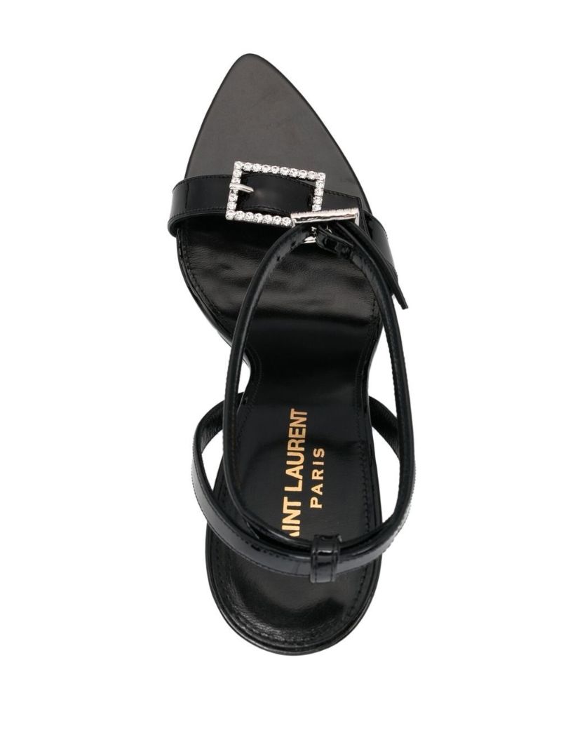 Black Claude 110 Leather Sandals