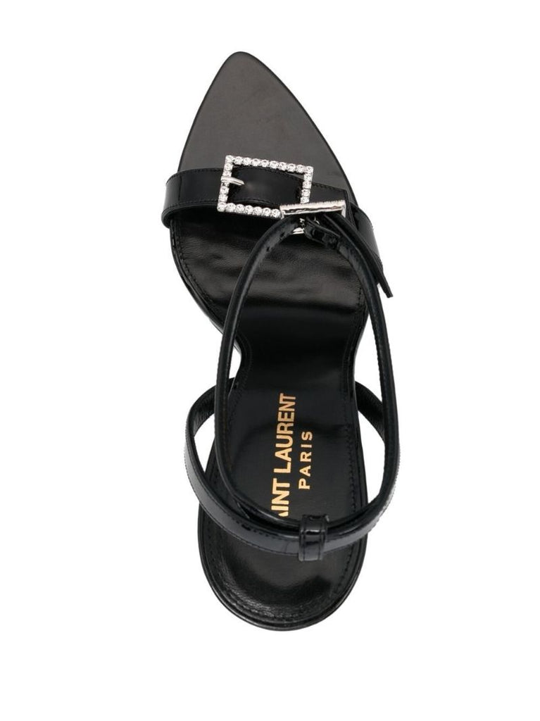 Black Claude 110 Leather Sandals