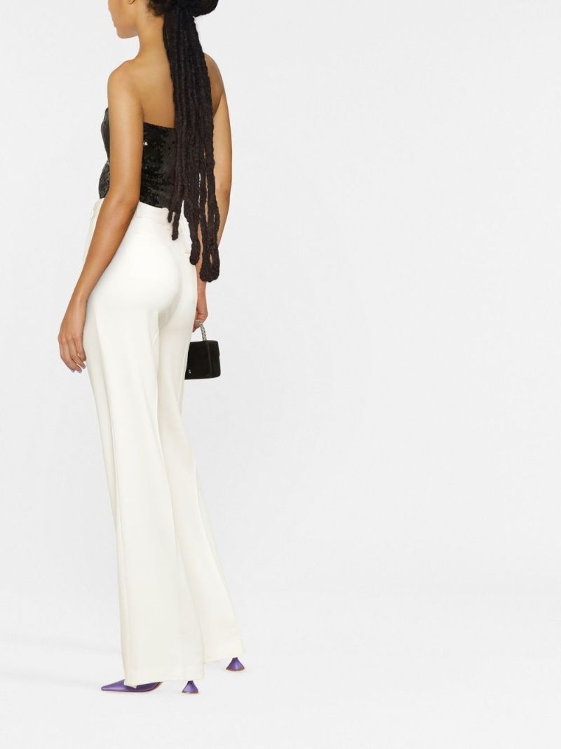 Black Strapless Sequin-embellished Top
