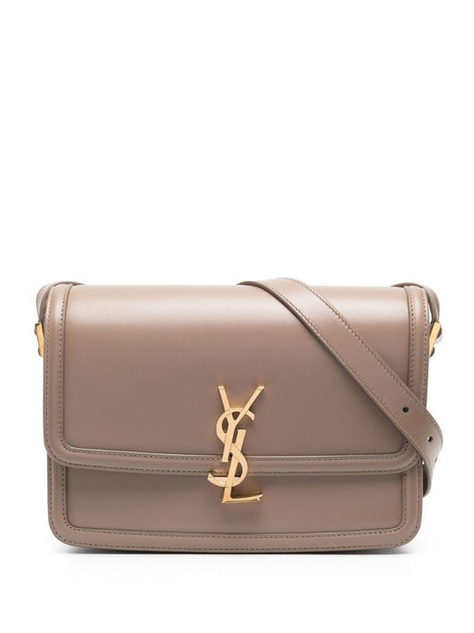 Beige Solferino Logo Plaque Cross Body Bag