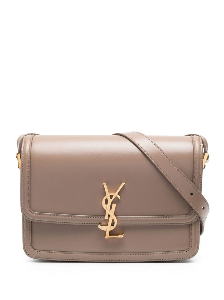 Beige Solferino Logo Plaque Cross Body Bag