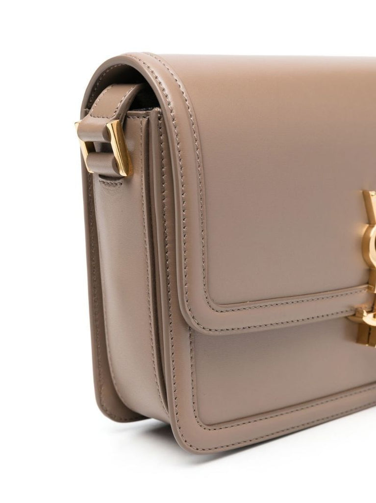 Beige Solferino Logo Plaque Cross Body Bag