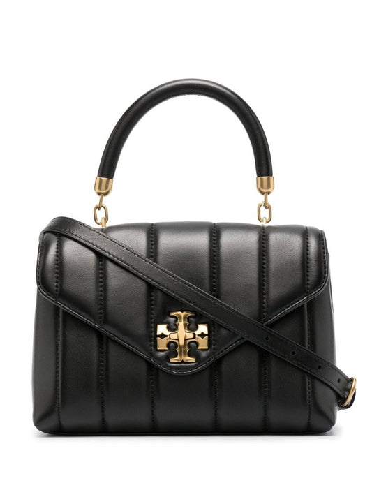 Black Kira Quilted Leather Shoulder Bag