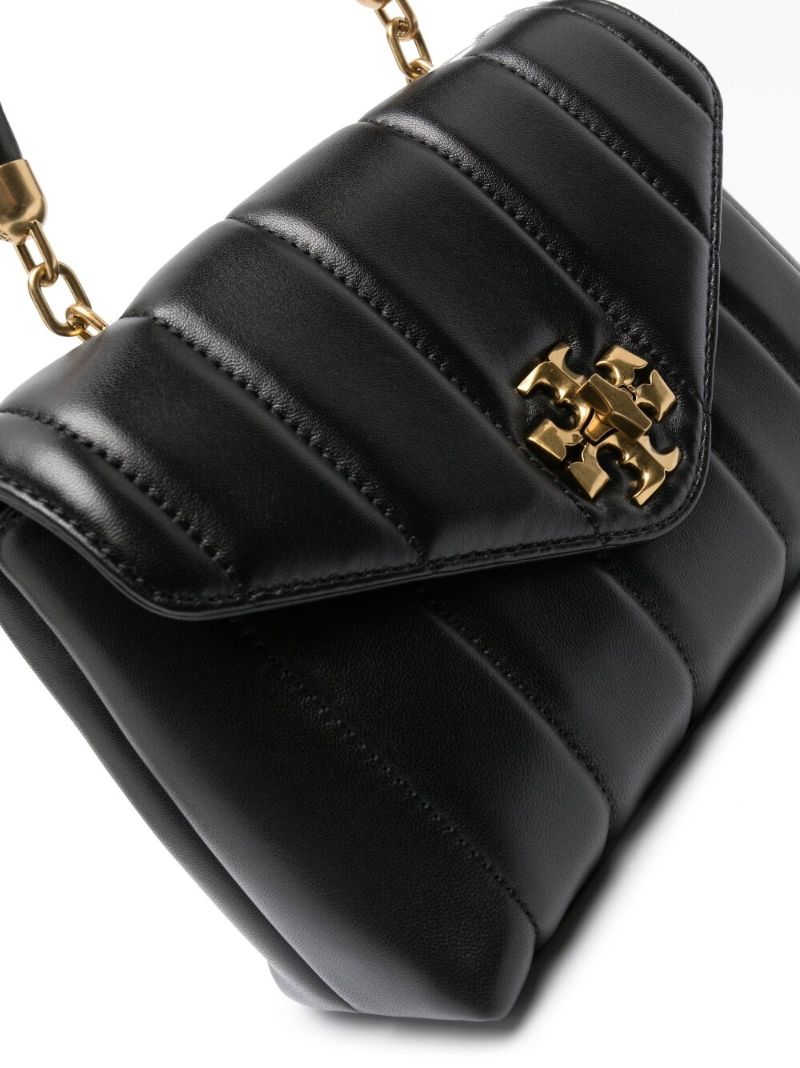 Black Kira Quilted Leather Shoulder Bag