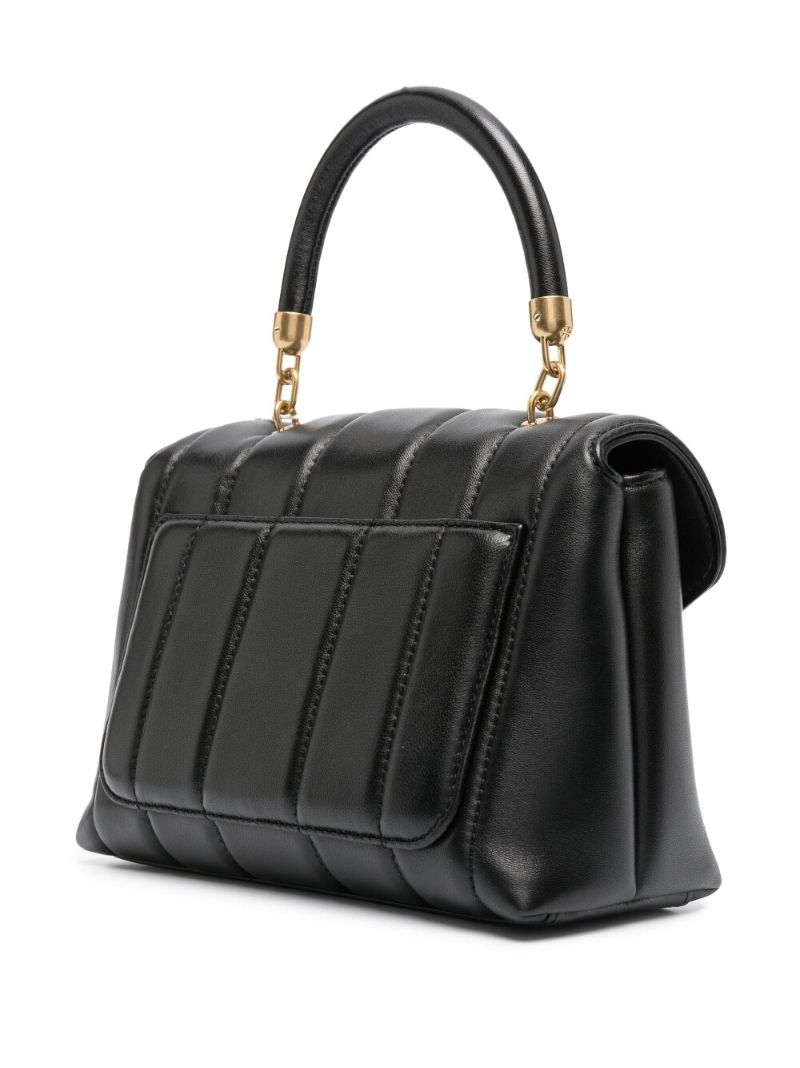 Black Kira Quilted Leather Shoulder Bag