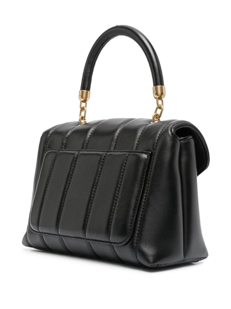 Black Kira Quilted Leather Shoulder Bag