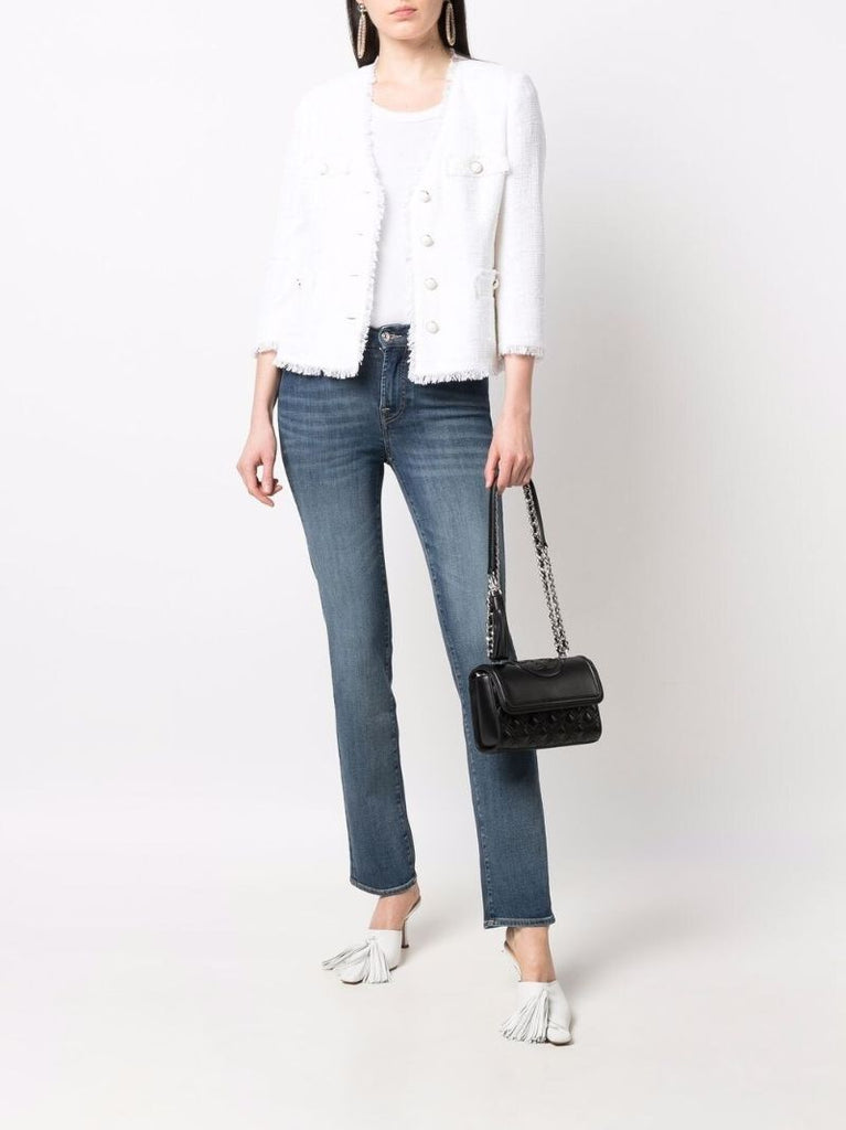 Black Fleming Leather Cross Body Bag