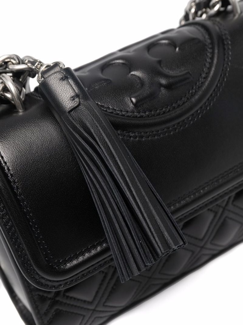 Black Fleming Leather Cross Body Bag
