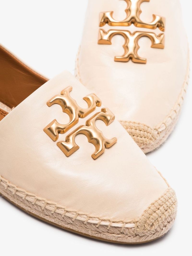 Neutral Eleanor Leather Espadrilles