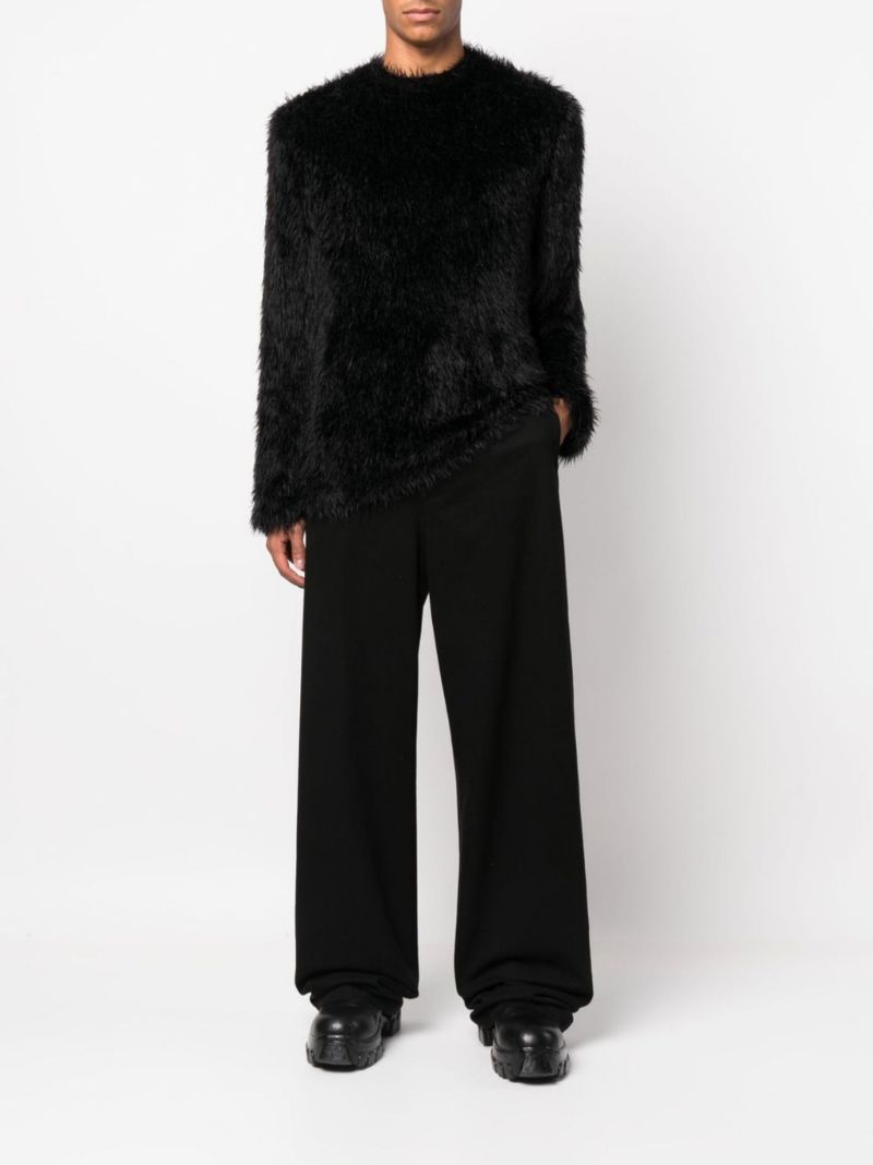 Black Faux Fur Sweater