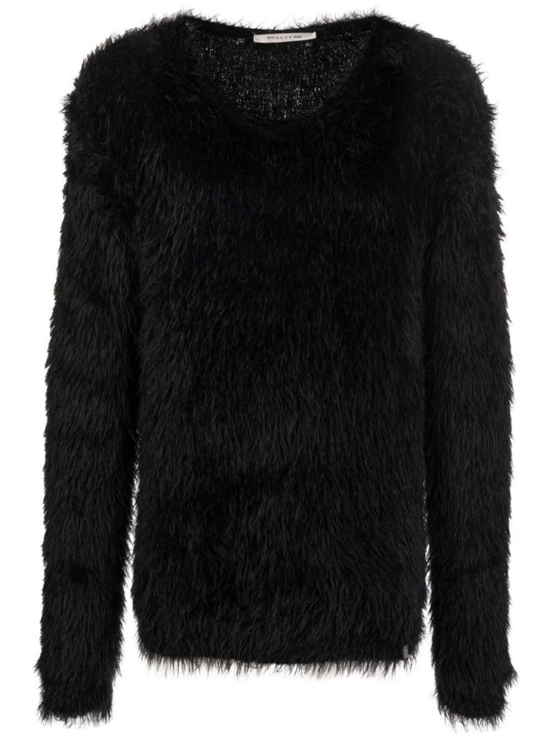 Black Faux Fur Sweater