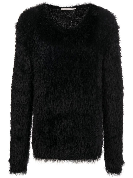 Black Faux Fur Sweater