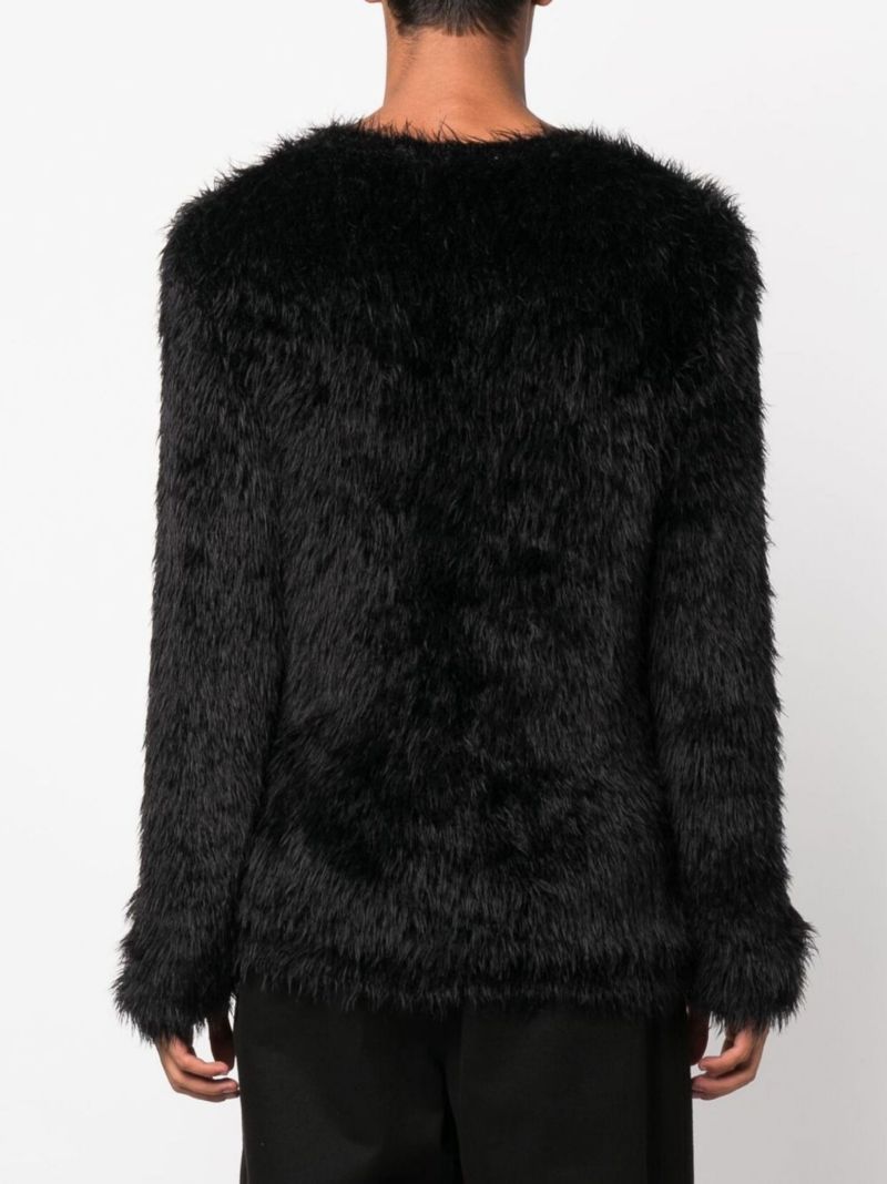 Black Faux Fur Sweater