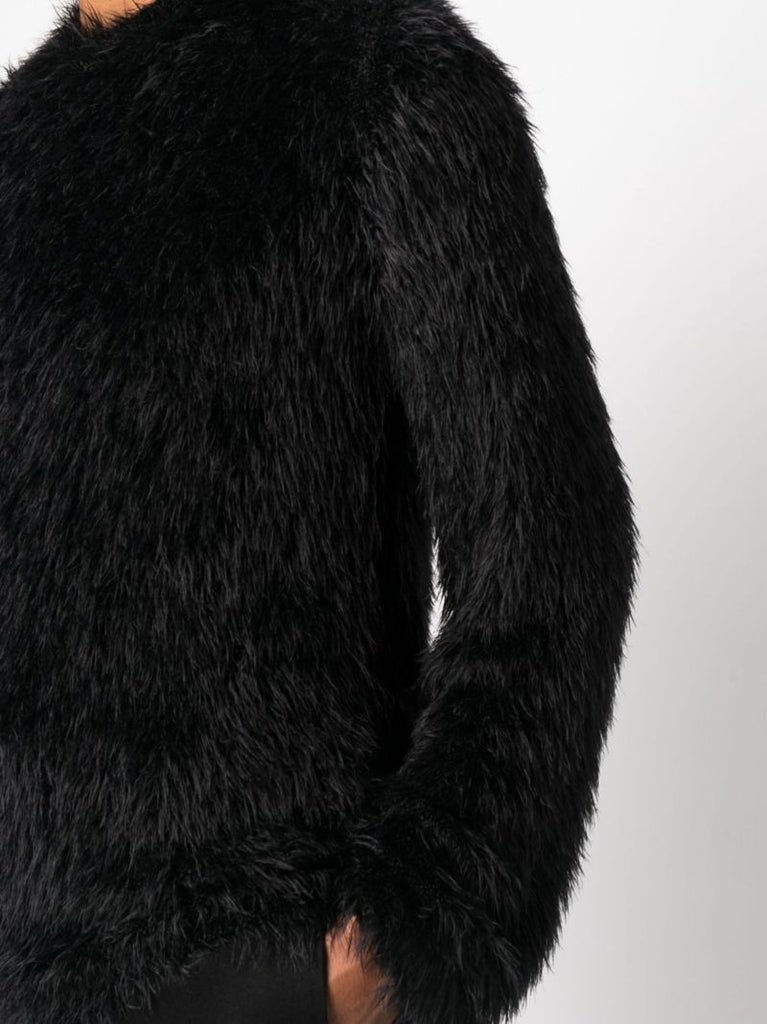 Black Faux Fur Sweater