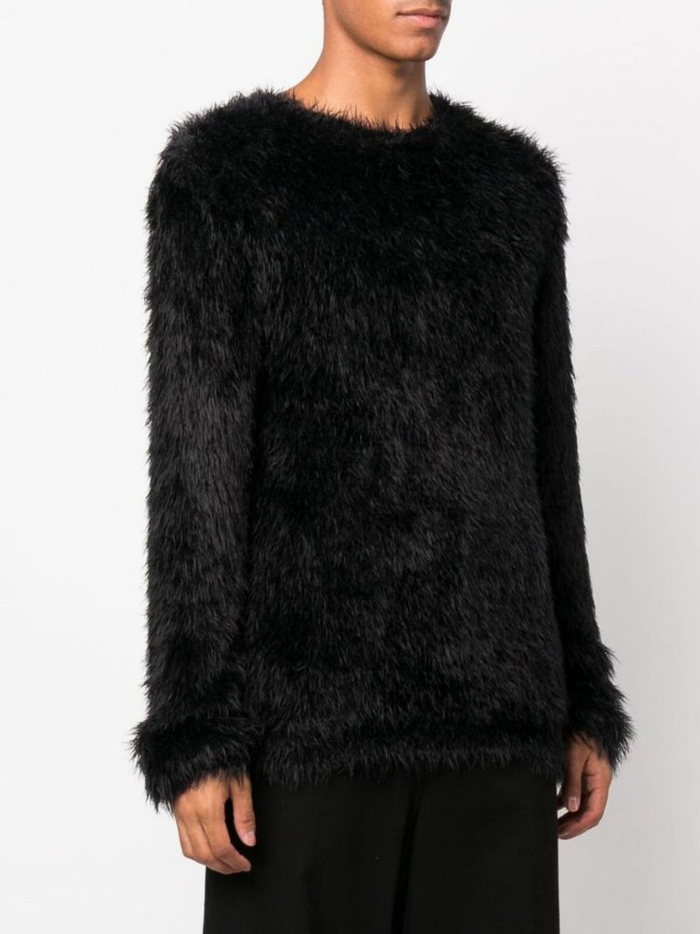 Black Faux Fur Sweater