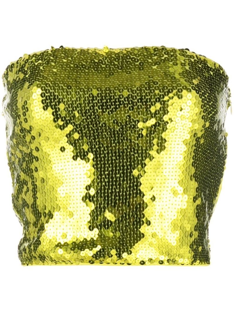 Green Gwen Sequin Tube Top