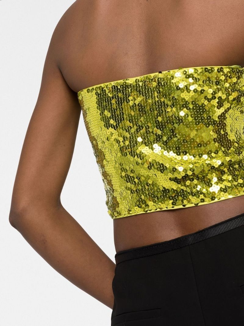 Green Gwen Sequin Tube Top