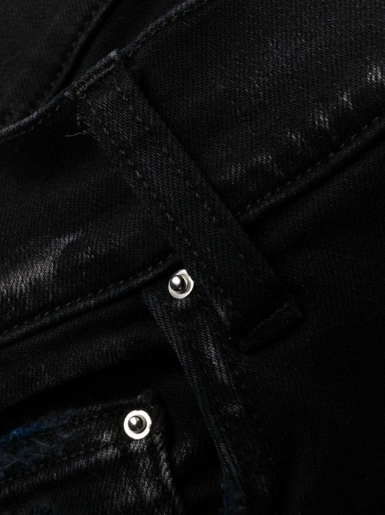 Black Mx1 Paint Splatter Skinny Jeans