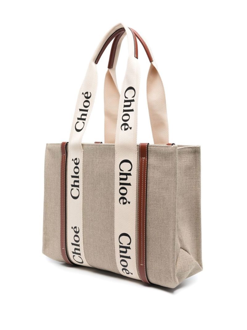 Neutral Woody Medium Canvas Tote Bag