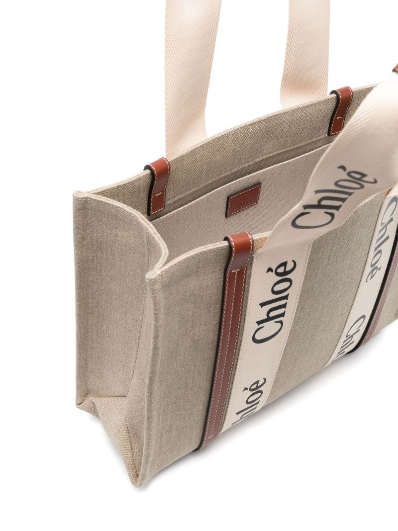 Neutral Woody Medium Canvas Tote Bag