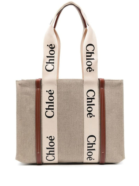 Neutral Woody Medium Canvas Tote Bag