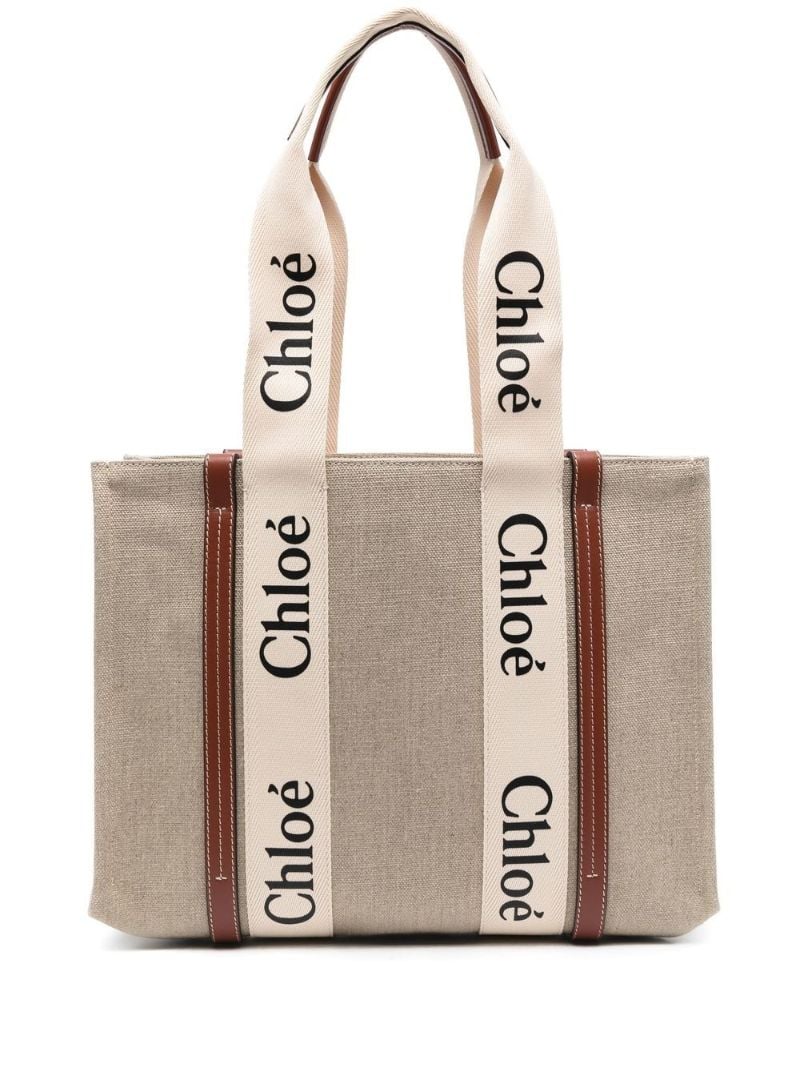 Neutral Woody Medium Canvas Tote Bag