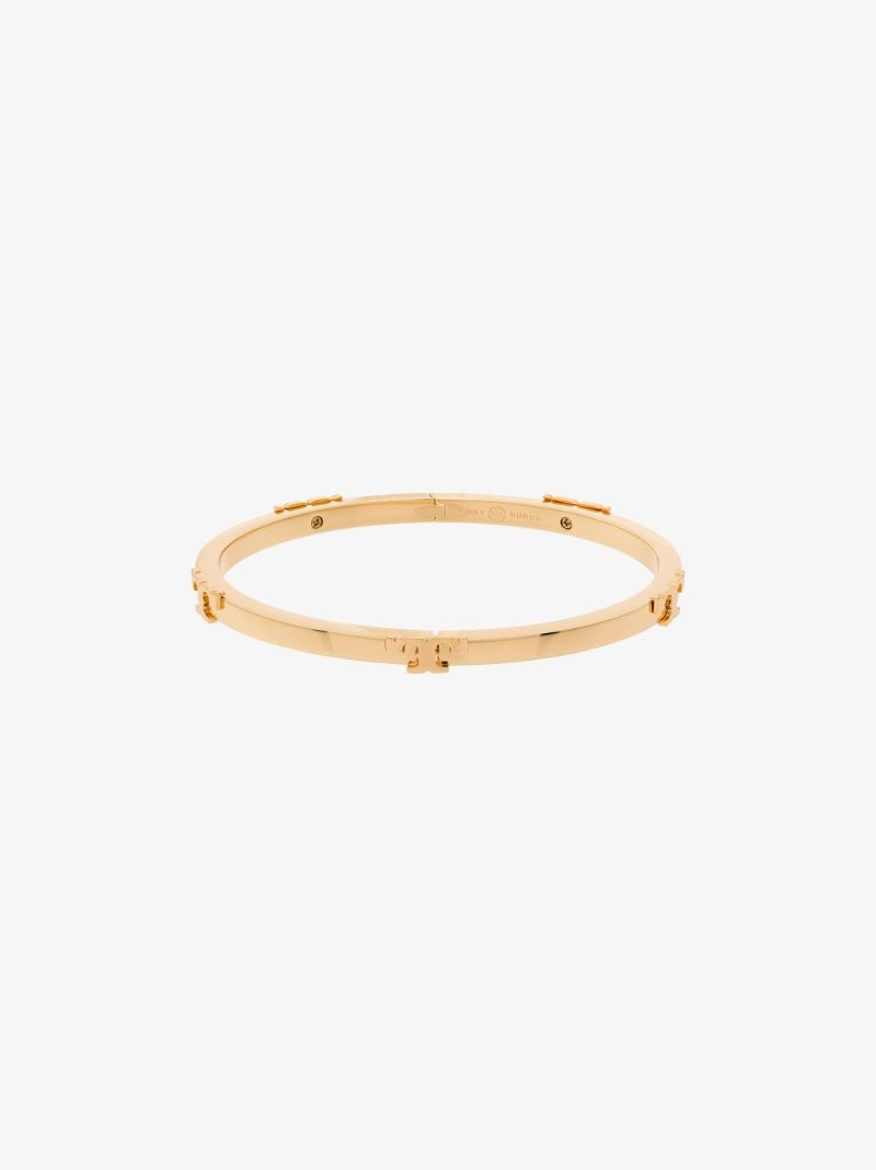 Gold Tone Serif-t Bangle