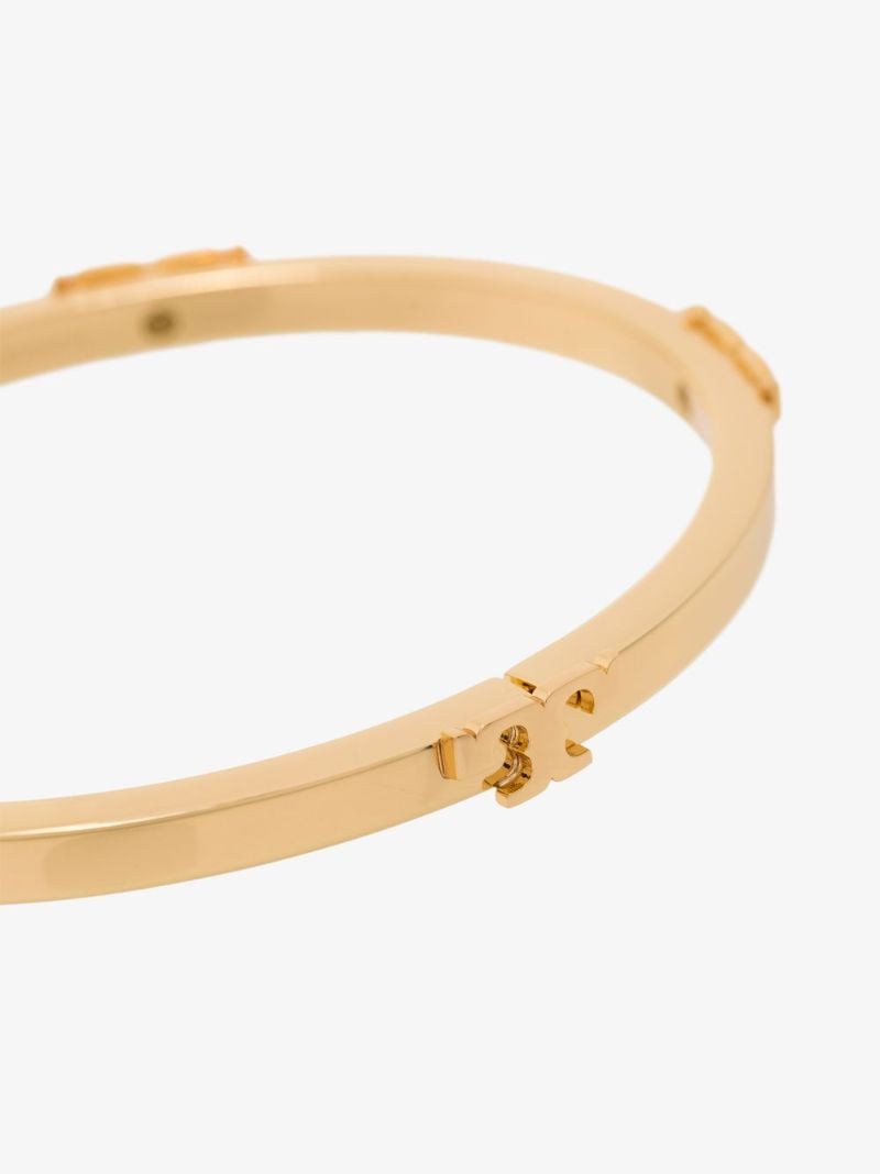 Gold Tone Serif-t Bangle