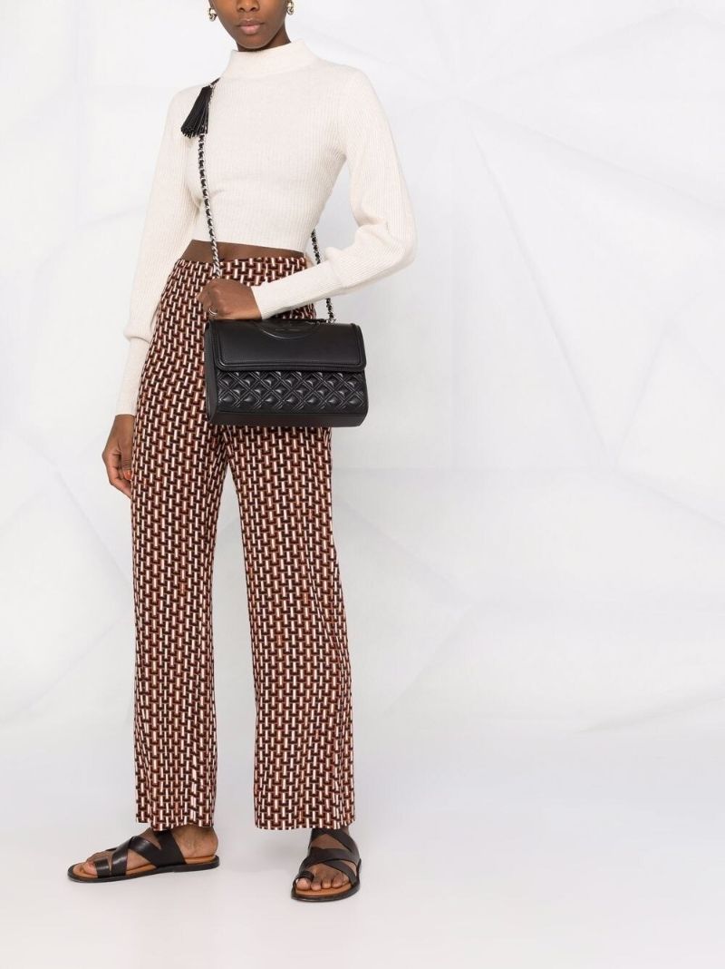 Black Fleming Leather Cross Body Bag