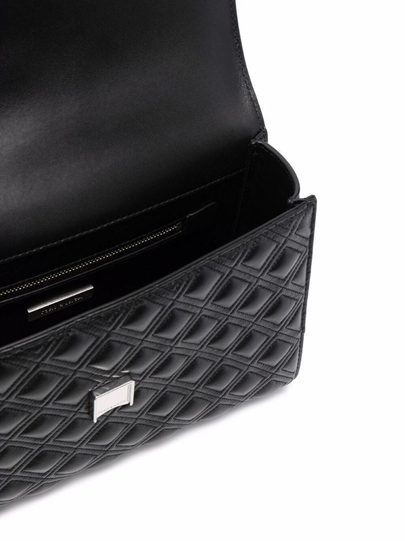 Black Fleming Leather Cross Body Bag