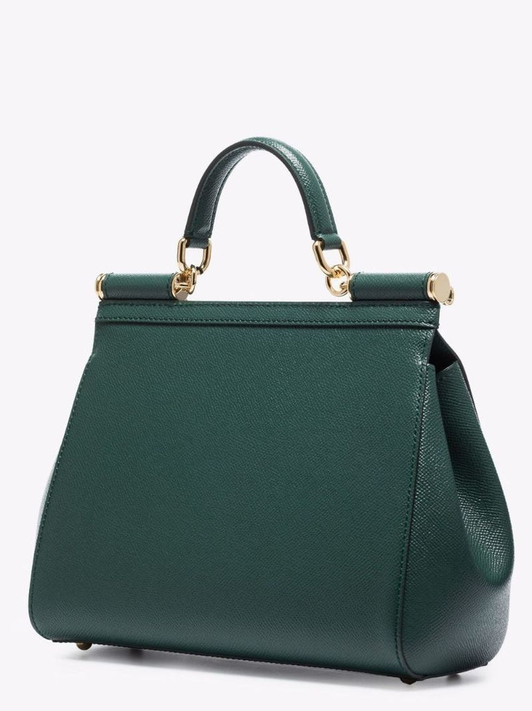Green Sicily Medium Leather Tote Bag