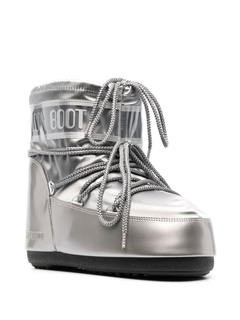 Silver Icon Low Snow Boots