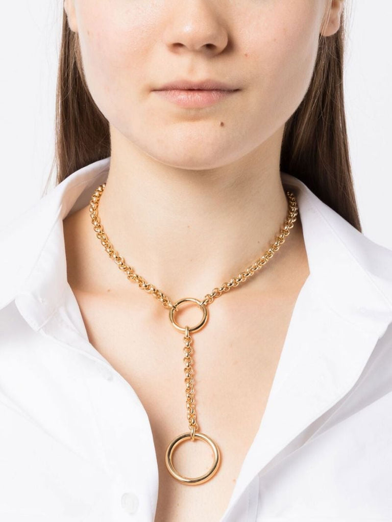 X Lucie Marquis Gold Vermeil the Edie Lariet Necklace