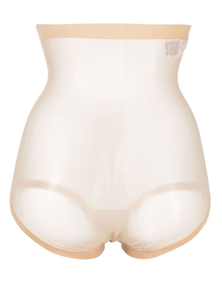 Neutral Tulle Control High Waist Briefs