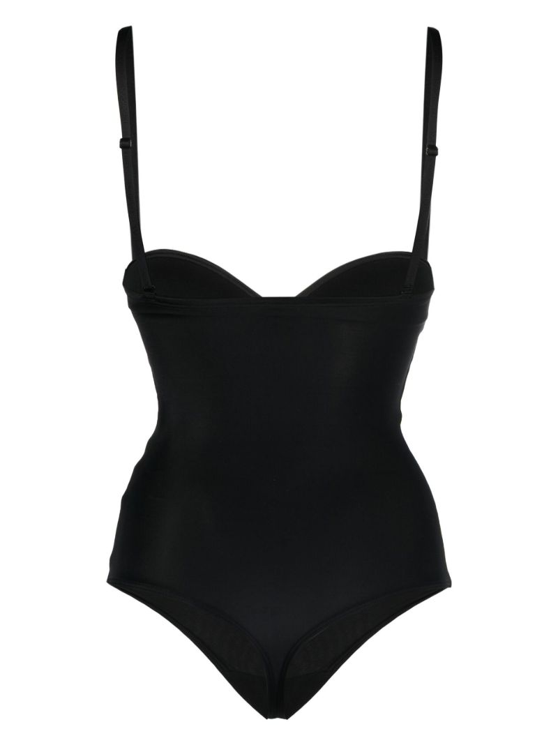 Black Mat De Luxe Form. String Bodysuit