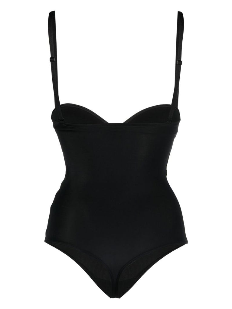 Black Mat De Luxe Form. String Bodysuit