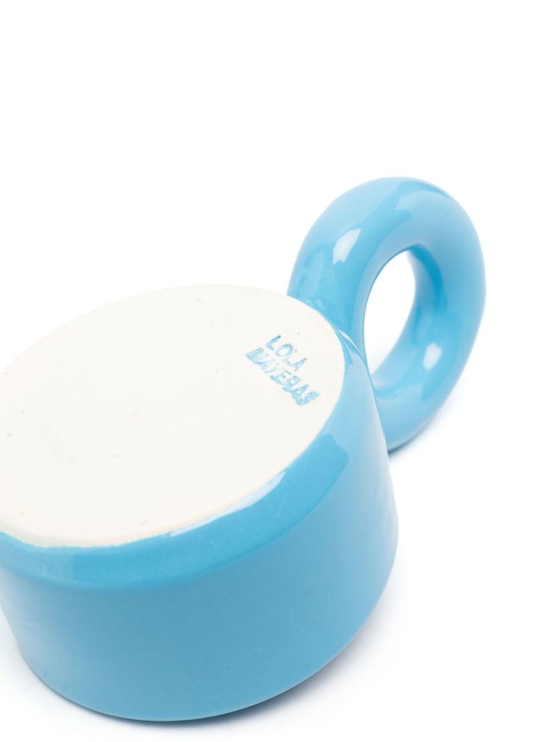 Beige and Blue Big Loop Cup Set