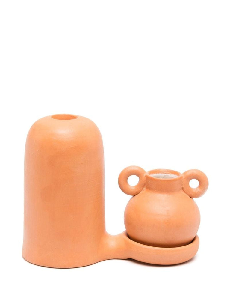 Orange Blend Earthenware Candlestick