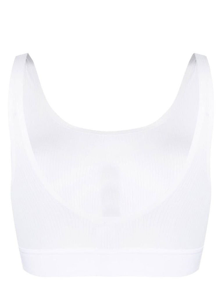 White Beauty Scoop Neck Bra