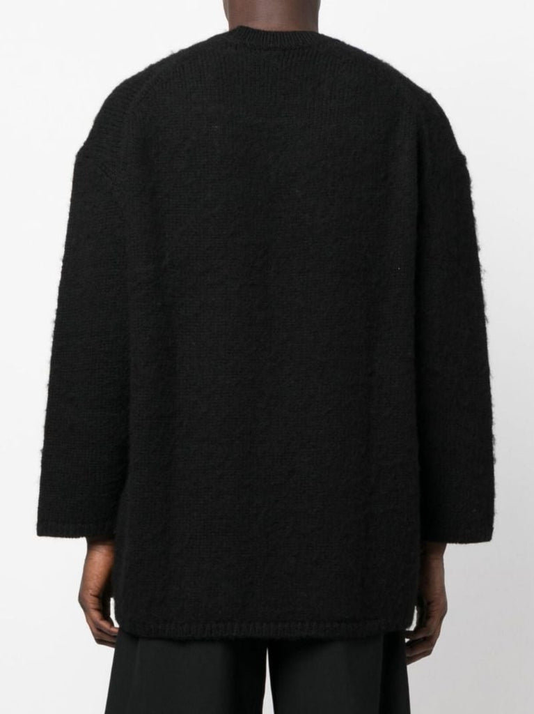 Black Logo Intarsia Wool Sweater