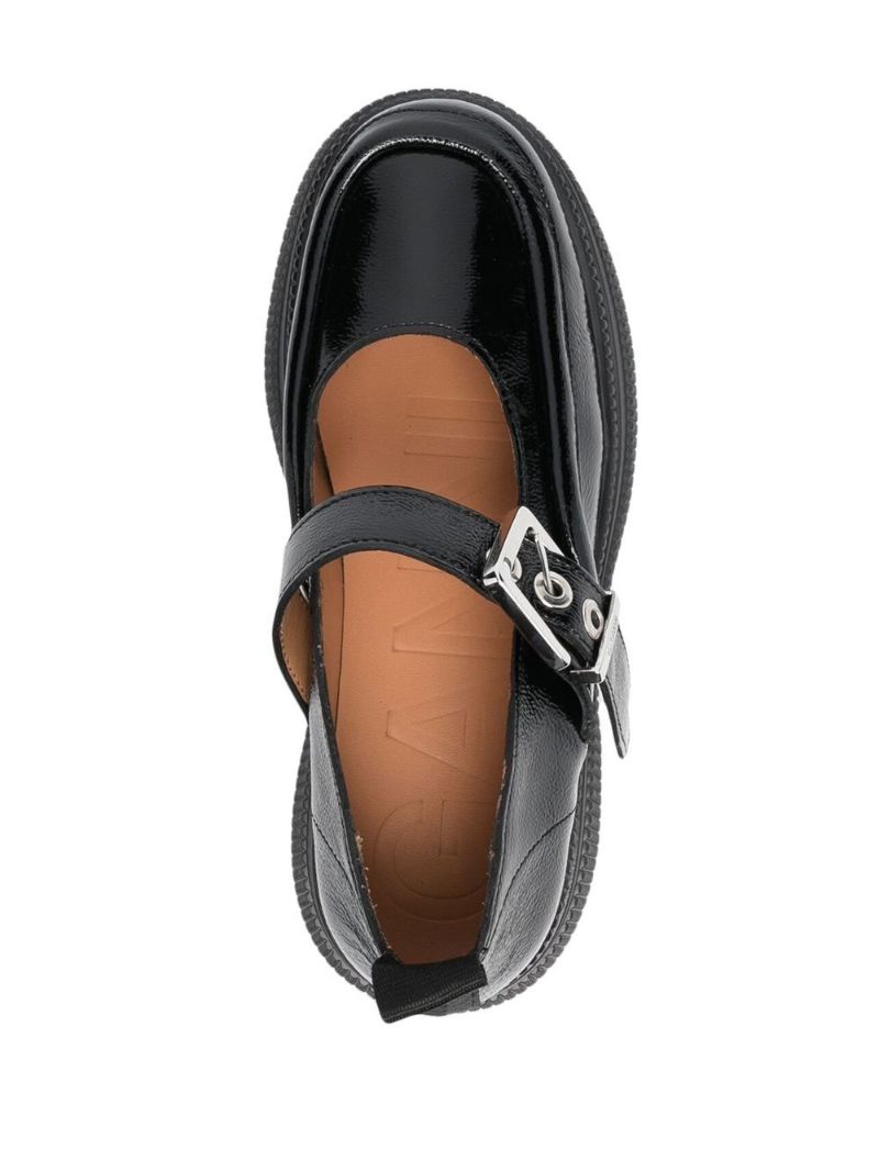 Black Patent-leather Chunky-sole Loafers