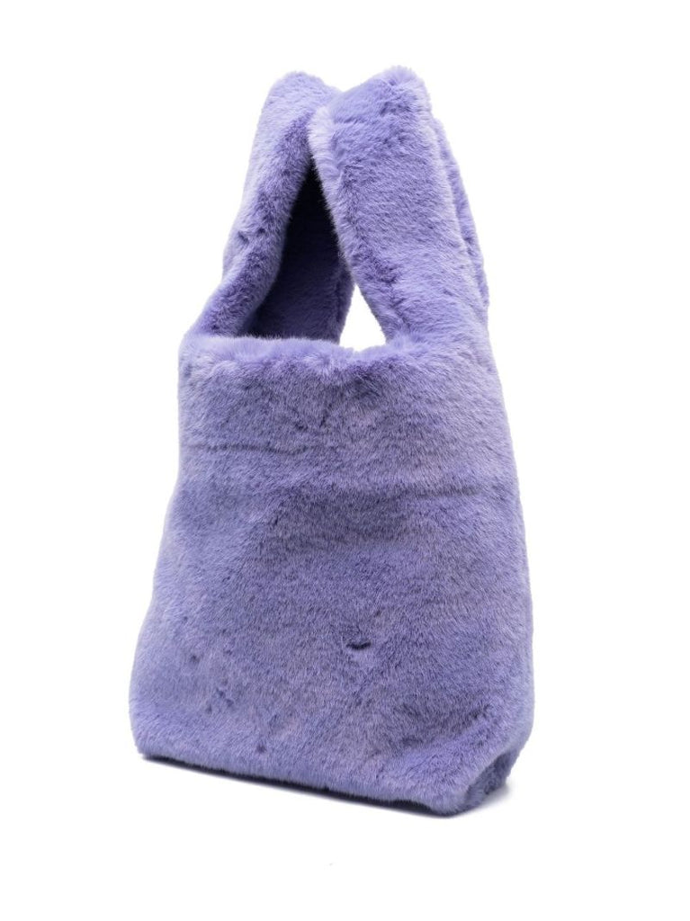 Purple Mano Market Faux-fur Tote Bag
