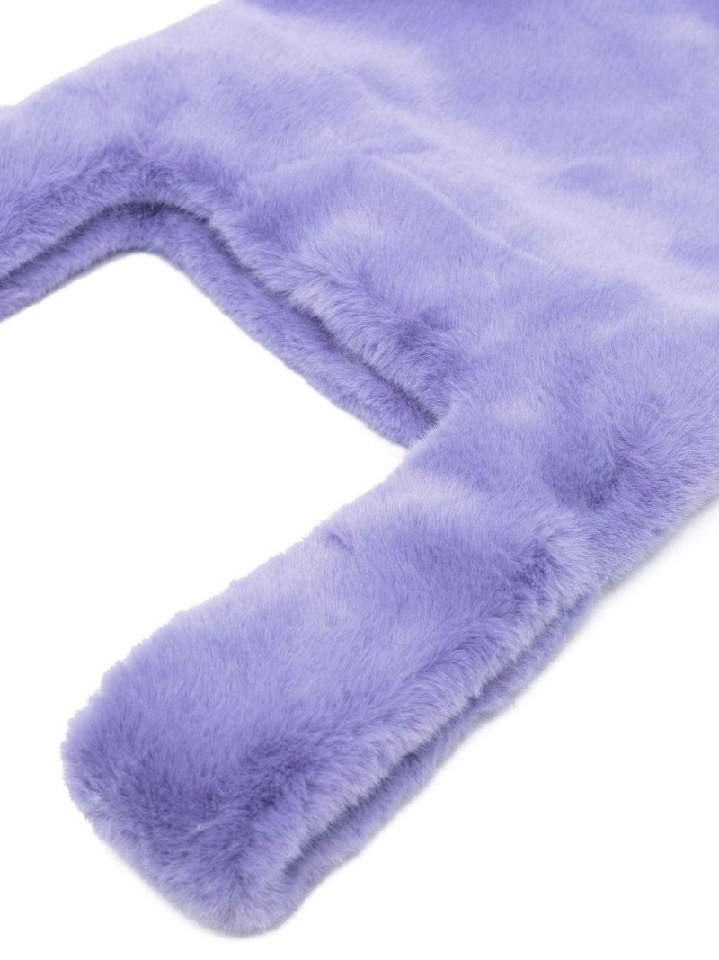 Purple Mano Market Faux-fur Tote Bag