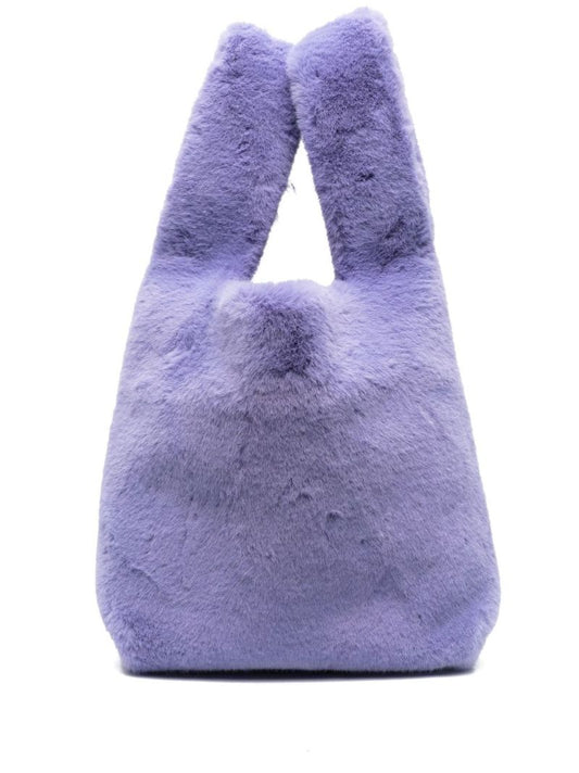 Purple Mano Market Faux-fur Tote Bag