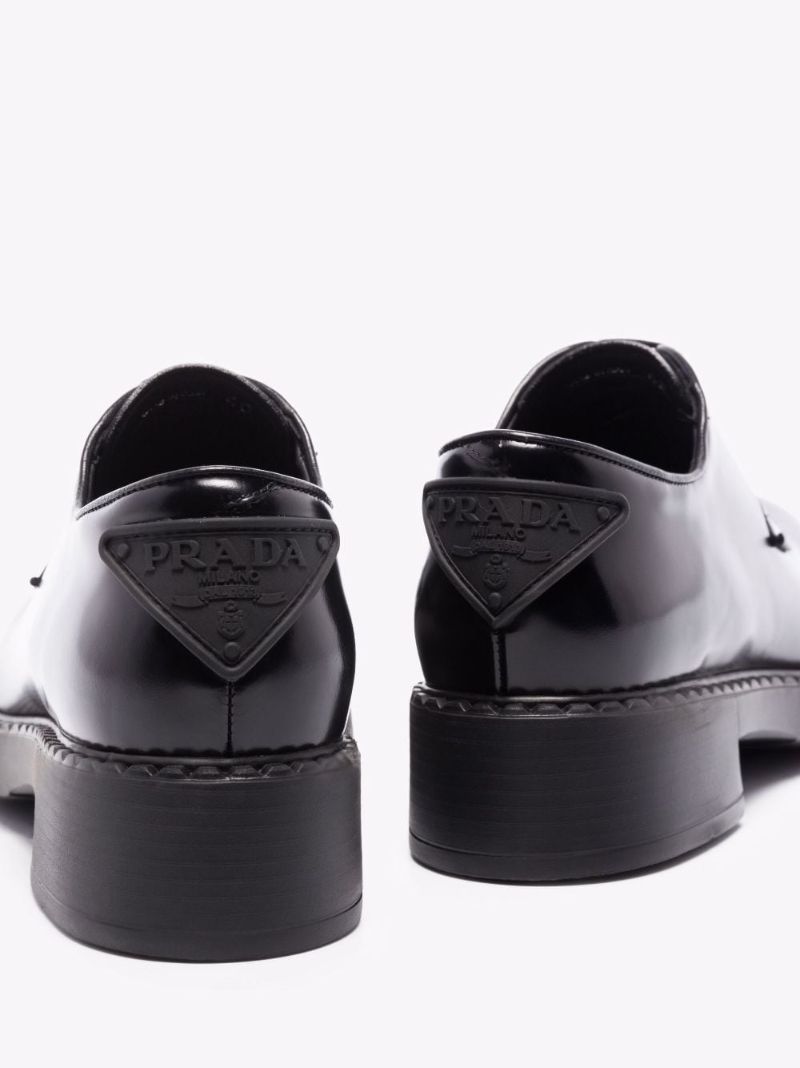 Black Logo AppliquÃ_x0083_Â© Leather Brogues
