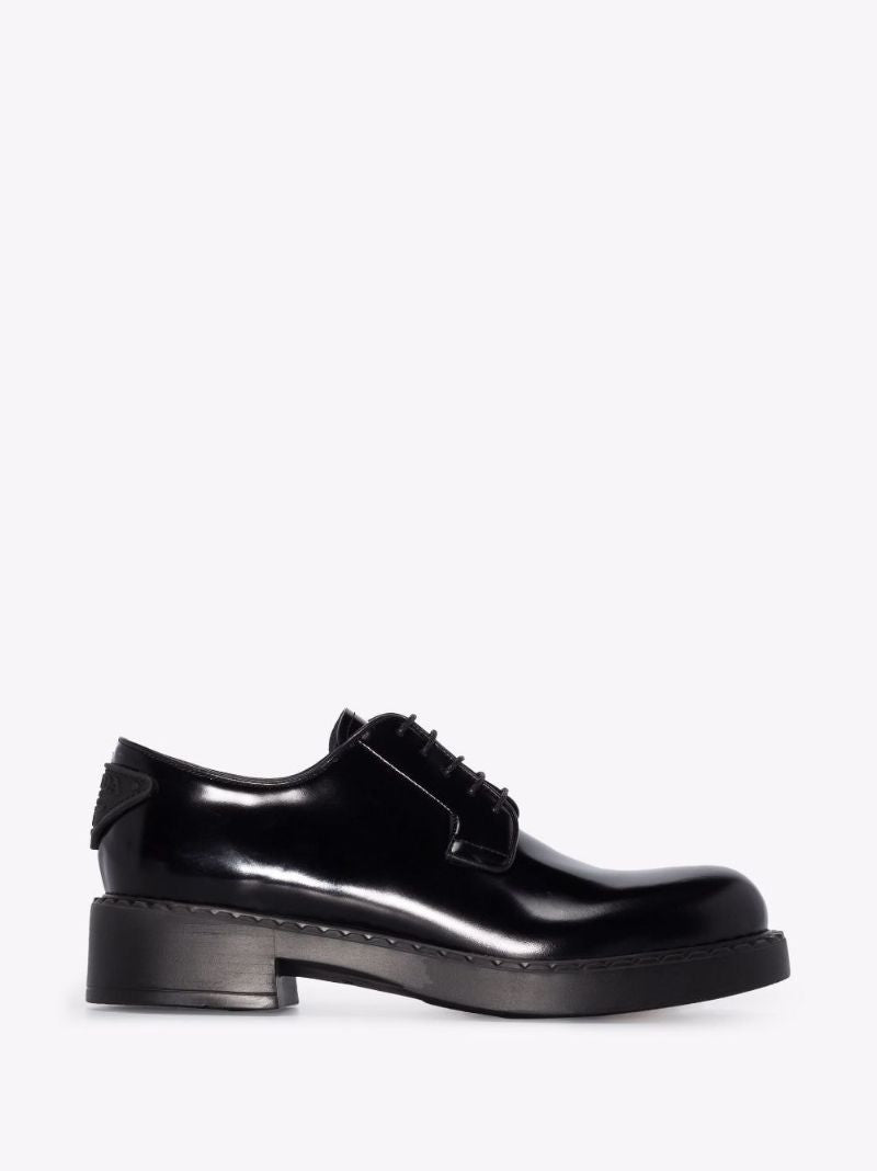 Black Logo AppliquÃ_x0083_Â© Leather Brogues