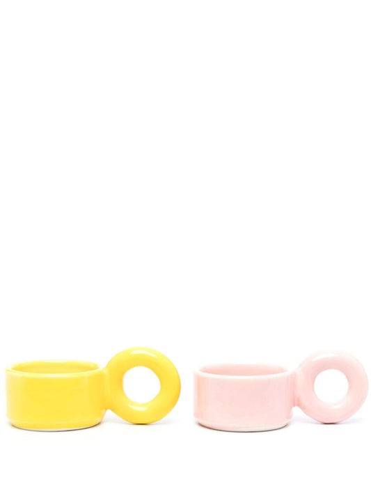 Yellow and Pink Big Loop Cup Set